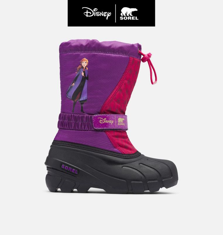 Sorel Barn Vinterkängor Lila/Svarta - Disney X Youth Flurry™ Frozen 2 –Anna Edition - NFW-189672